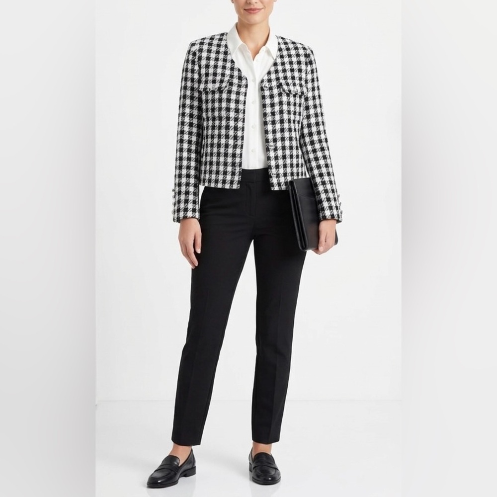 Rachel Zoe Monochrome Checkered blazer